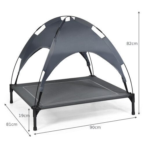 Costway Large Raised Dog Bed Puppy Pet Cot Elevated Tent Removeable Canopy 1
