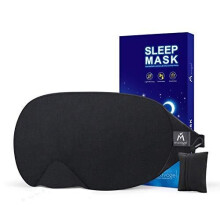Mavogel Cotton Sleep Eye Mask - Updated Design Light Blocking Sleep Mask, Soft and Comfortable Night Eye Mask for Men Women, Eye Blinder for Travel/