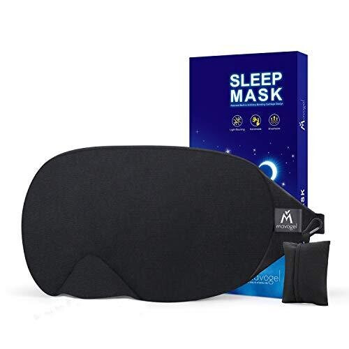 Mavogel Cotton Sleep Eye Mask - Updated Design Light Blocking Sleep Mask, Soft and Comfortable Night Eye Mask for Men Women, Eye Blinder for Travel/