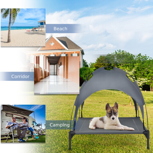 Costway Large Raised Dog Bed Puppy Pet Cot Elevated Tent Removeable Canopy 2