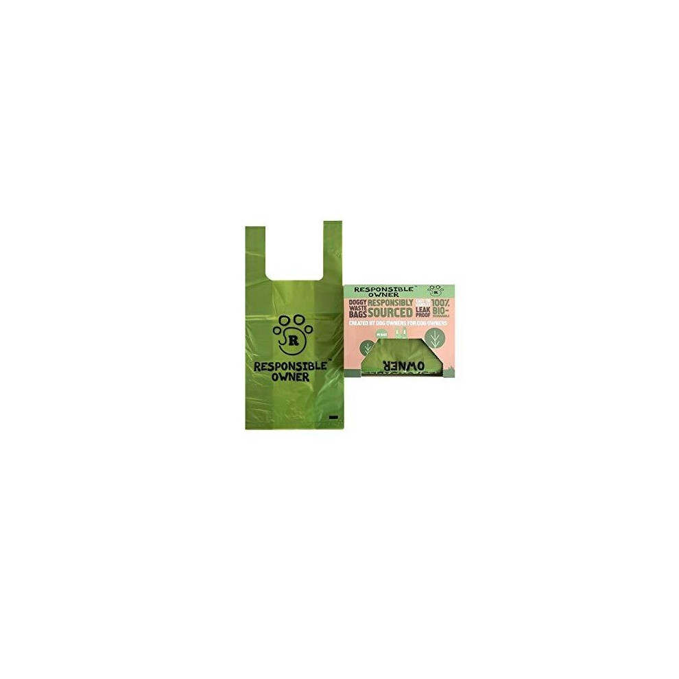 Responsible Owner Dog Poo Bags, 80 Environmentally Friendly, Extra Thick, Super Strong, 100% Biodegradable Dog Bags, With Easy-tie Handles, Guarante