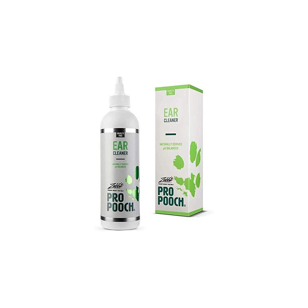 Pro Pooch Ear Cleaner Drops For Dogs - Vet-Recommended, Naturally Derived, Non-Toxic Ear Solution To Stop Head Shaking, Itching & Wax