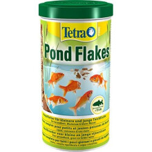 Tetra Pond Flakes 1 L – Complete Four-Flavor Flake Diet for All Garden Pond Fish (Red, Yellow, Brown, White)