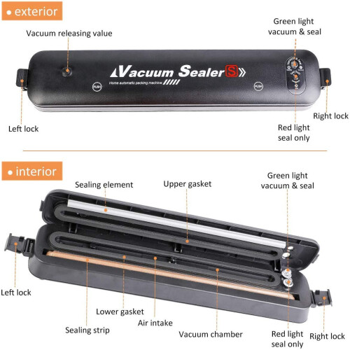 Automatic  Manual Vacuum Food Sealer Machine Dry Wet Pack  Kitchen Storage 2