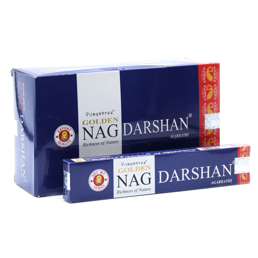 15g Golden Nag - Darshan Scented Incense Sticks   GoldNCi-11 AW-image-OPC-P6M6CW2-NEW