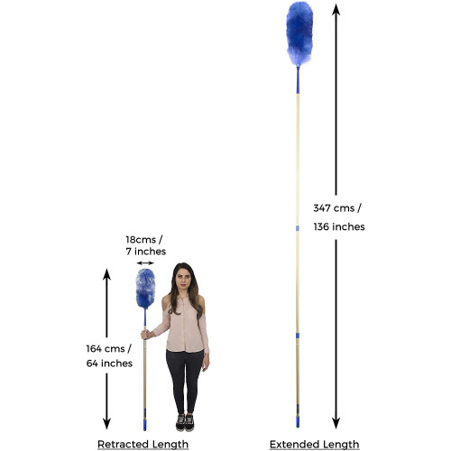 3.47 Metre 136 Extra Long Reach Extendable Duster Telescopic Handle 1