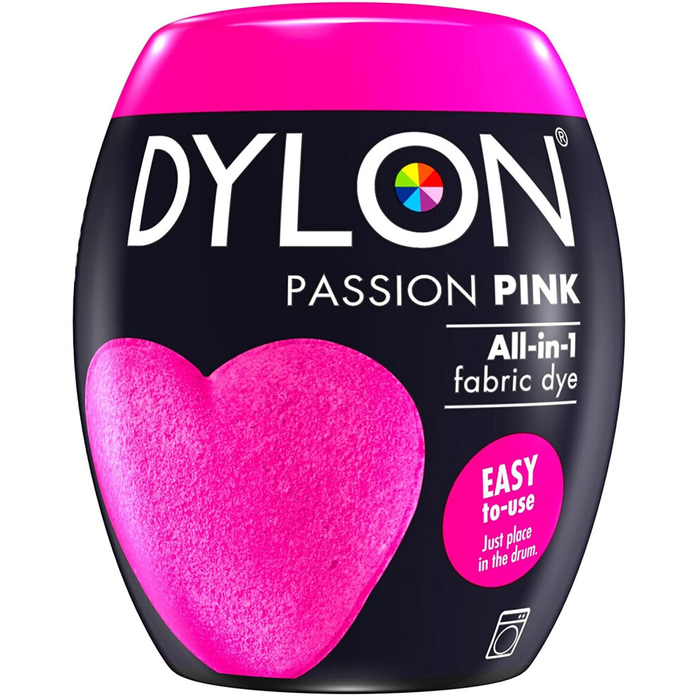 (Passion Pink) DYLON Washing Machine Fabric Dye Pod for Clothes, 350g