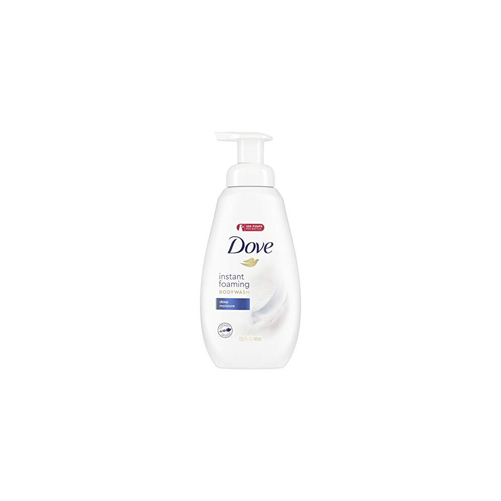 Dove Shower Foam Body Wash With NutriumMoisture Technology Deep Moisture Moisturizing Bodywash For Hydrated Skin 13.5 Oz