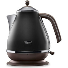 Bouilloire - DELONGHI - KBOV2001.BK - 2000 W - 1,7 L - Noir mat / Chocolat