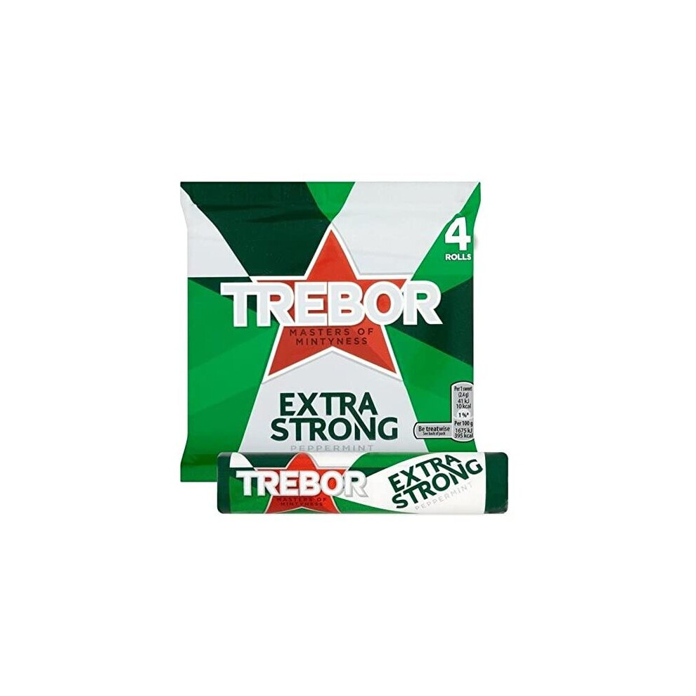 Trebor Extra Strong Peppermint Mints 4 X 41g - Pack Of 6