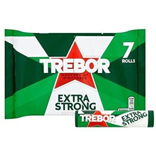 Trebor Extra Strong Peppermint 7 x 41g - Pack of 4
