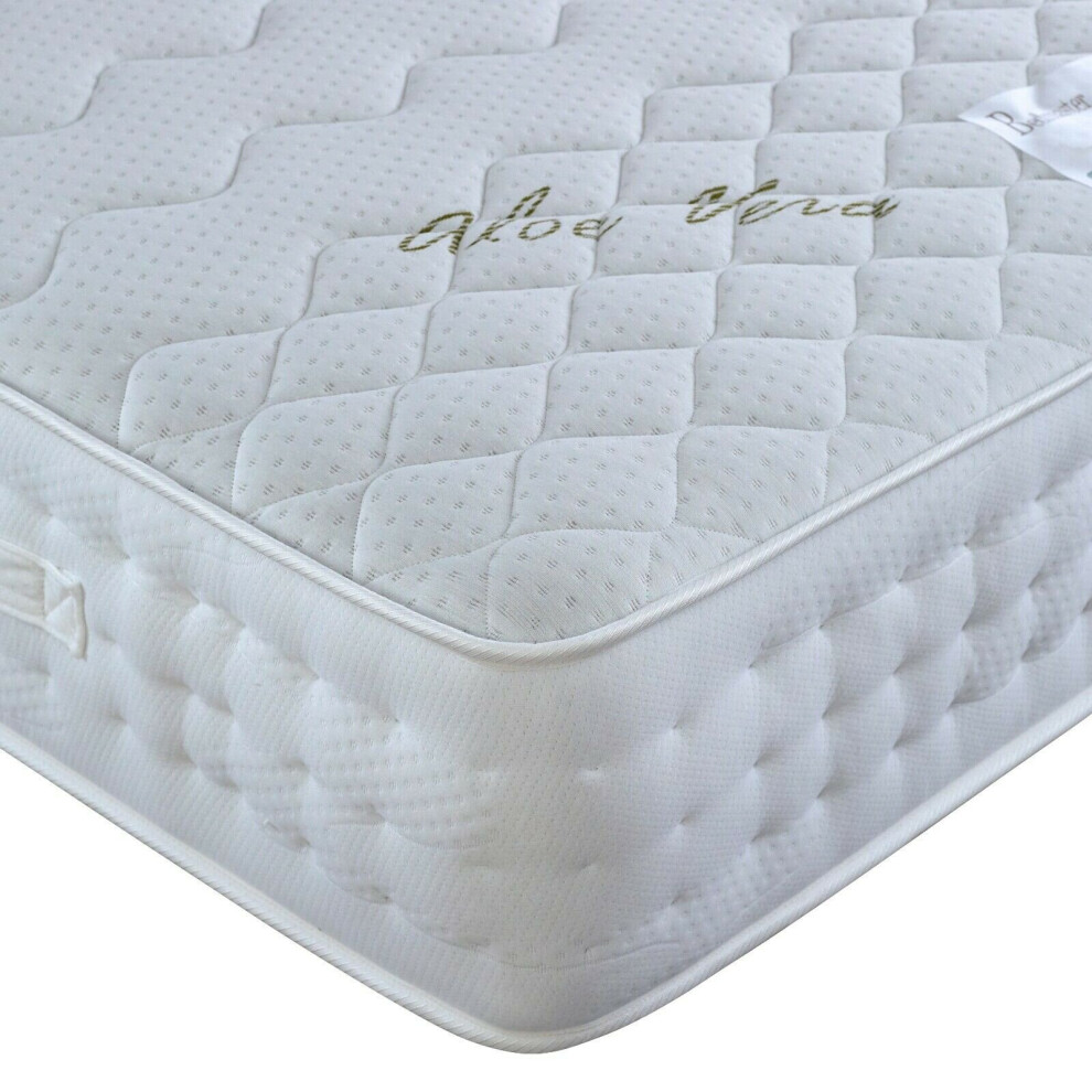 Bedmaster (King) Aloe Vera 1500 Pocket Sprung Memory Foam Mattress White