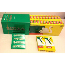 600 RIZLA Green Rolling Papers & 600 SWAN Extra Slim Filter Tips