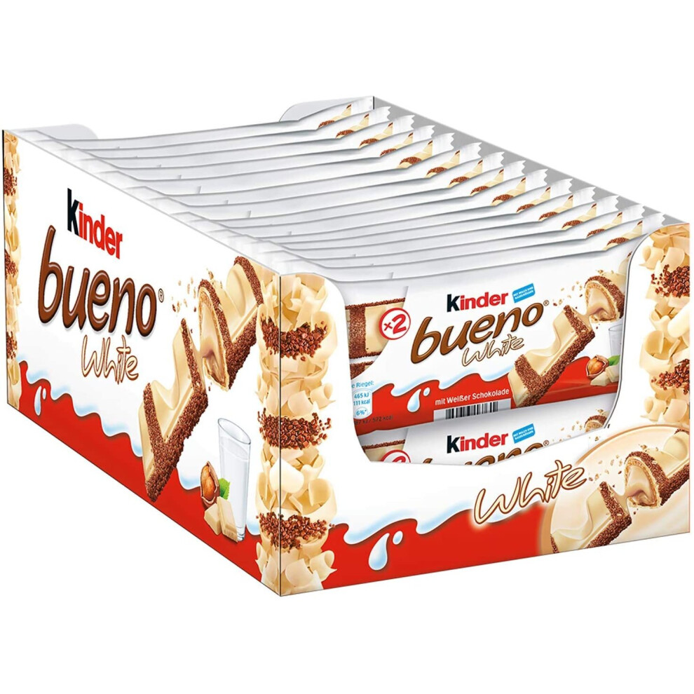 Kinder Bueno White Twin Chocolate Bar - 30 Pack