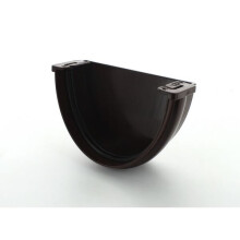 Marley Deepflow RED10 Gutter External Stopend Cap Brown