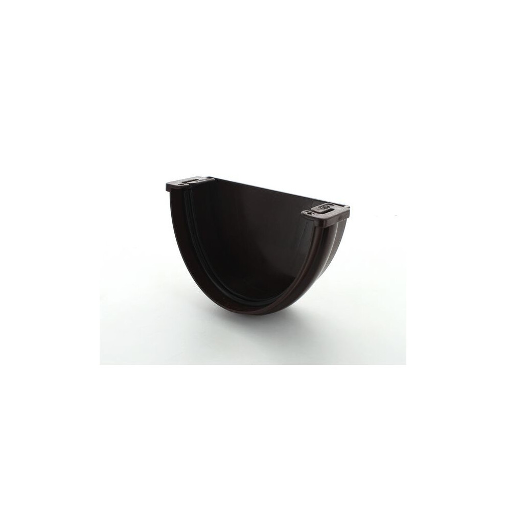 Marley Deepflow RED10 Gutter External Stopend Cap Brown
