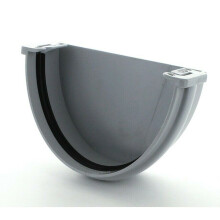 Marley Deepflow RED10 Gutter External Stopend Cap Grey