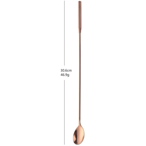 (Black) Mixing spoon stainless steel bar cocktail spoon 1
