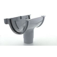 Marley Deepflow ROD10 Gutter Running Outlet 68MM SPIGOT Anthracit Grey