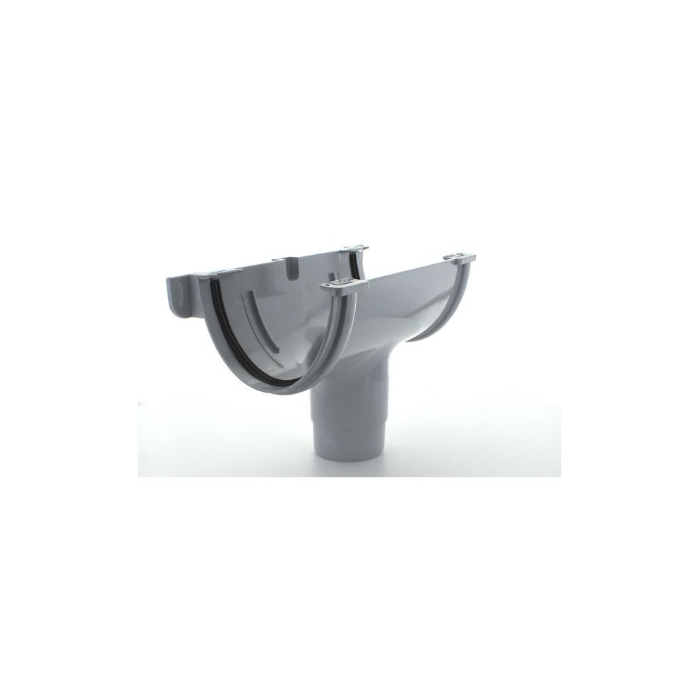 Marley Deepflow Rod10 Gutter Running Outlet 68Mm Spigot Anthracit Grey 5011141168226