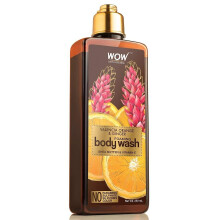 WOW Valencia Orange & Ginger Foaming Body Wash - For Cleaner & Smoother Skin - Shea Butter & Vitamin E - 250 mL
