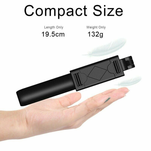 (Black) 4 in 1 Bluetooth Selfie Stick Tripod Phone Holder Wireless Remote Extendable UK 1