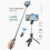 (White) Telescopic Selfie Stick Bluetooth Tripod Monopod Phone Holder For iPhone XR 11 8