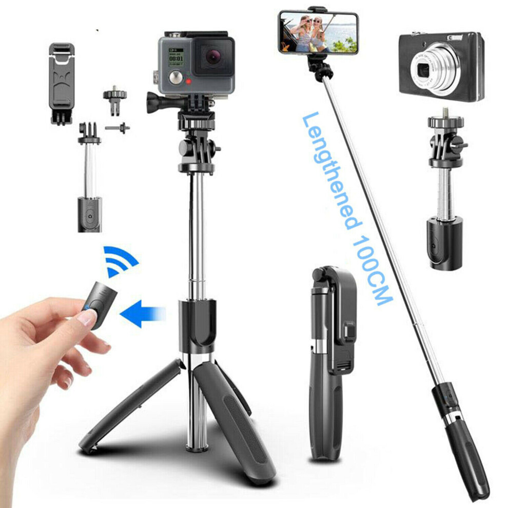 (White) Telescopic Selfie Stick Bluetooth Tripod Monopod Phone Holder For Iphone Xr 11 White 699904487521