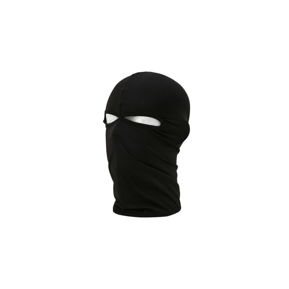 (Black) Ski Balaclava Full Face Mask Motorcycle Under Helmet Snood Windproof Plain Neck Black 683546247308