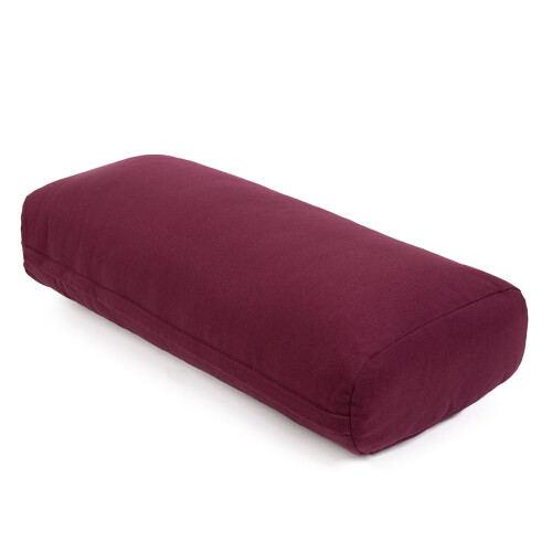 (Burgundy) Yoga Studio EU Rectangular Lightweight Bolster 1