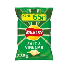 Walkers Salt & Vinegar Crisps 32.5g x 32 Bags