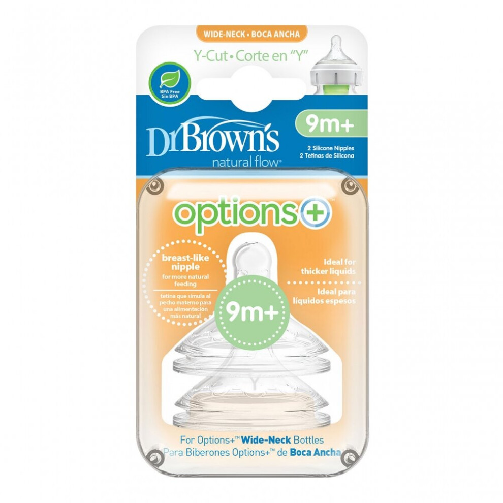 DR BROWNS OPTIONS Y CUT TEATS TWIN PACK