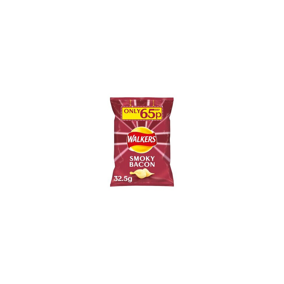 Walkers Smoky Bacon Crisps 32.5g x 32 Bags