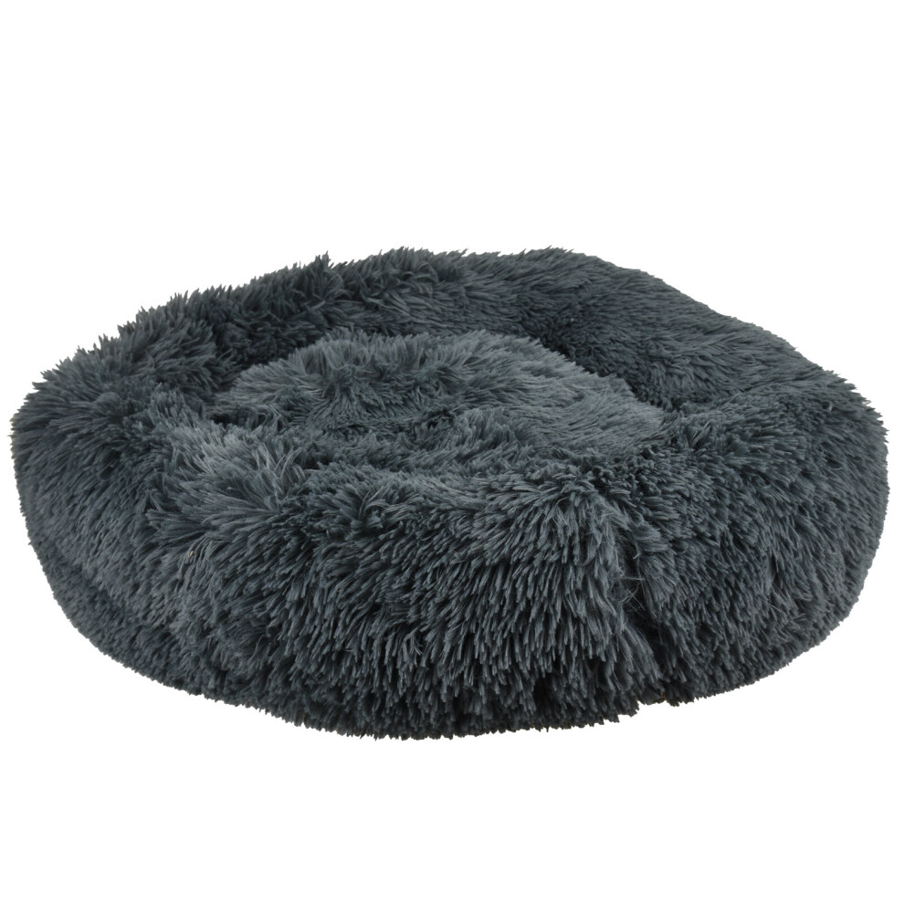 Pet Dog Cat Calming Bed Comfy Shag Warm Fluffy Fur Bed Donut Pad