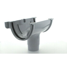 Marley Deepflow ROD10 Gutter Running Outlet 68MM SPIGOT Grey