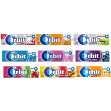 30 Packets Mixed WRIGLEY'S ORBIT Chewing Gum ( 10 Flavors )