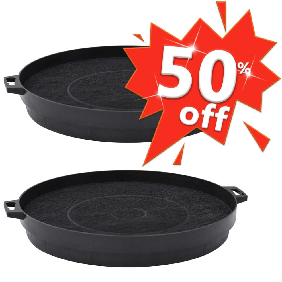 vidaXL 2x Range Hood Charcoal Filters Replacement Non-duct Charcoal Filter