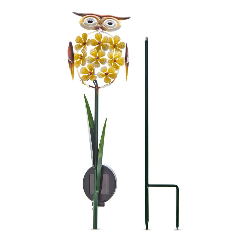 Solar Powered Stake Light with Rechargeable Battery, Sturdy Ground Spike IP44 Waterproof Casing and Weatherproof Shell