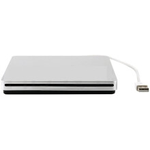 USB External Slot-Loading CD/DVD Drive for MacBook Pro/Air, iMac - Plug & Play, No External Power Needed, 8x/24x Speed, USB 2.0
