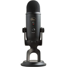 Blue Yeti USB Mic for Recording & Streaming on PC and Mac, 3 Condenser Capsules, 4 Pickup Patterns, Headphone Output and Volume Control