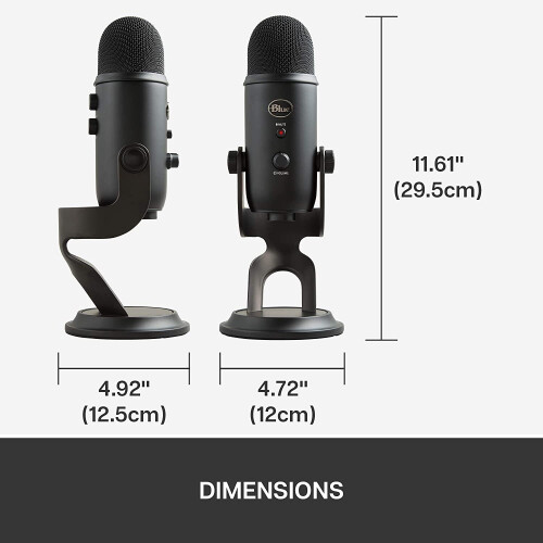 Microfono - Senza fili - LOGITECH G - Yeti - Compatibile con PC e MAC - Nero 1