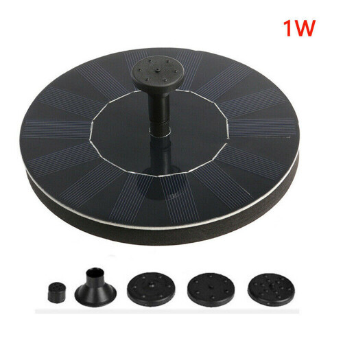 (1W) Solar Powered Fountain Water Pump Night Floating Garden Bird Bath