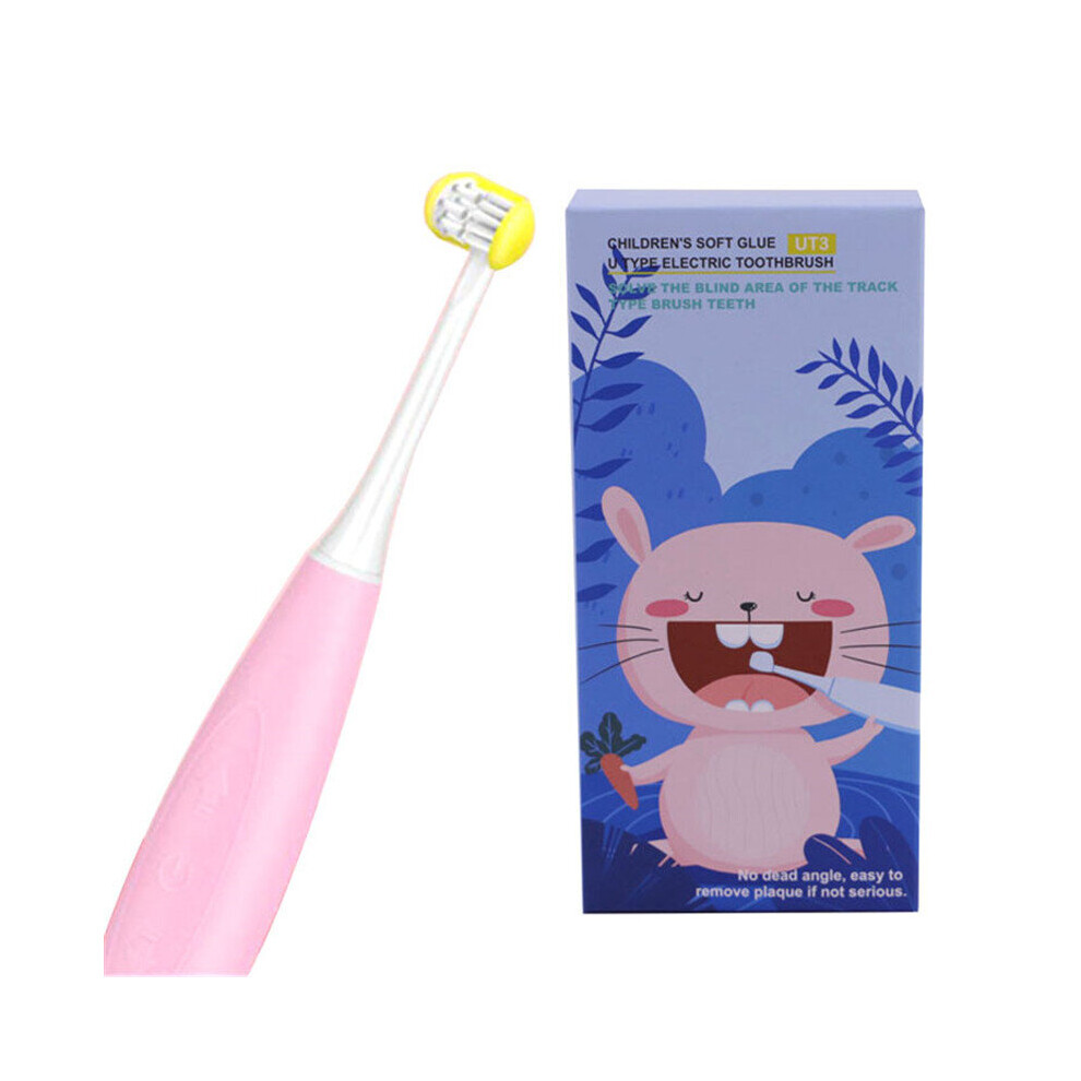 Photos - Electric Toothbrush  Children Kids  Sonic U-Shaped Toothbrush Cleaner(Pink)
