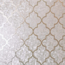 (Rose Gold 294604) Arthouse Trellis Crushed Velvet Geometric Foil Metallic Geo Wallpaper Shiny Roll