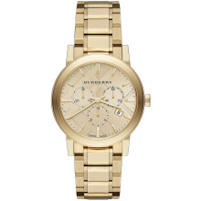 Burberry BU9753 Die Stadt Goldton Stahl Damenuhr