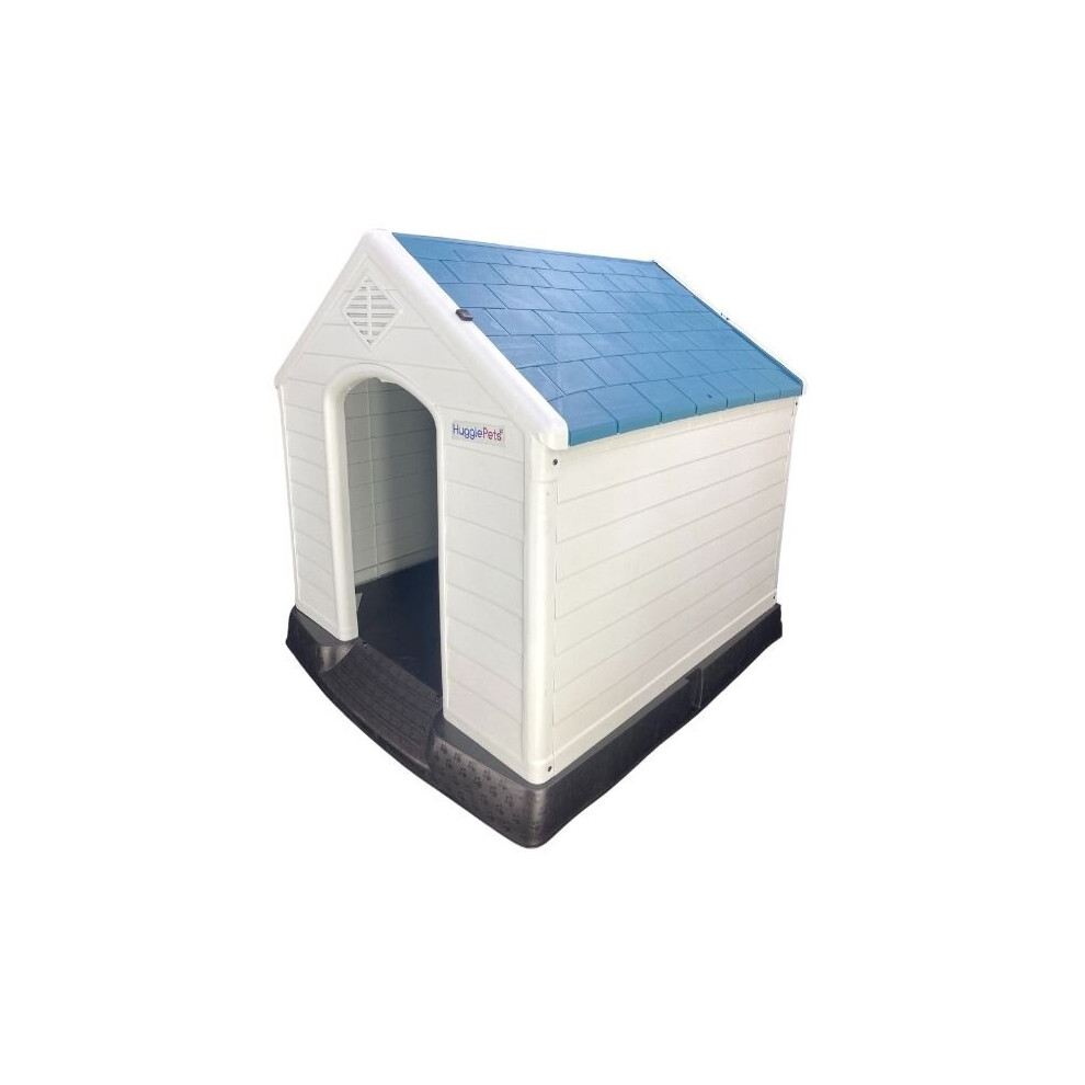(Blue Roof) HugglePets Plastic Dog Kennel XL