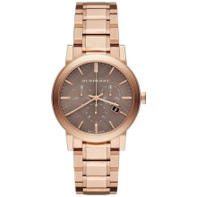 Burberry BU9754 The City Rose Gold-Tone Ladies Watch, Grey Dial, 38mm, Swiss Quartz, Deployant Clasp