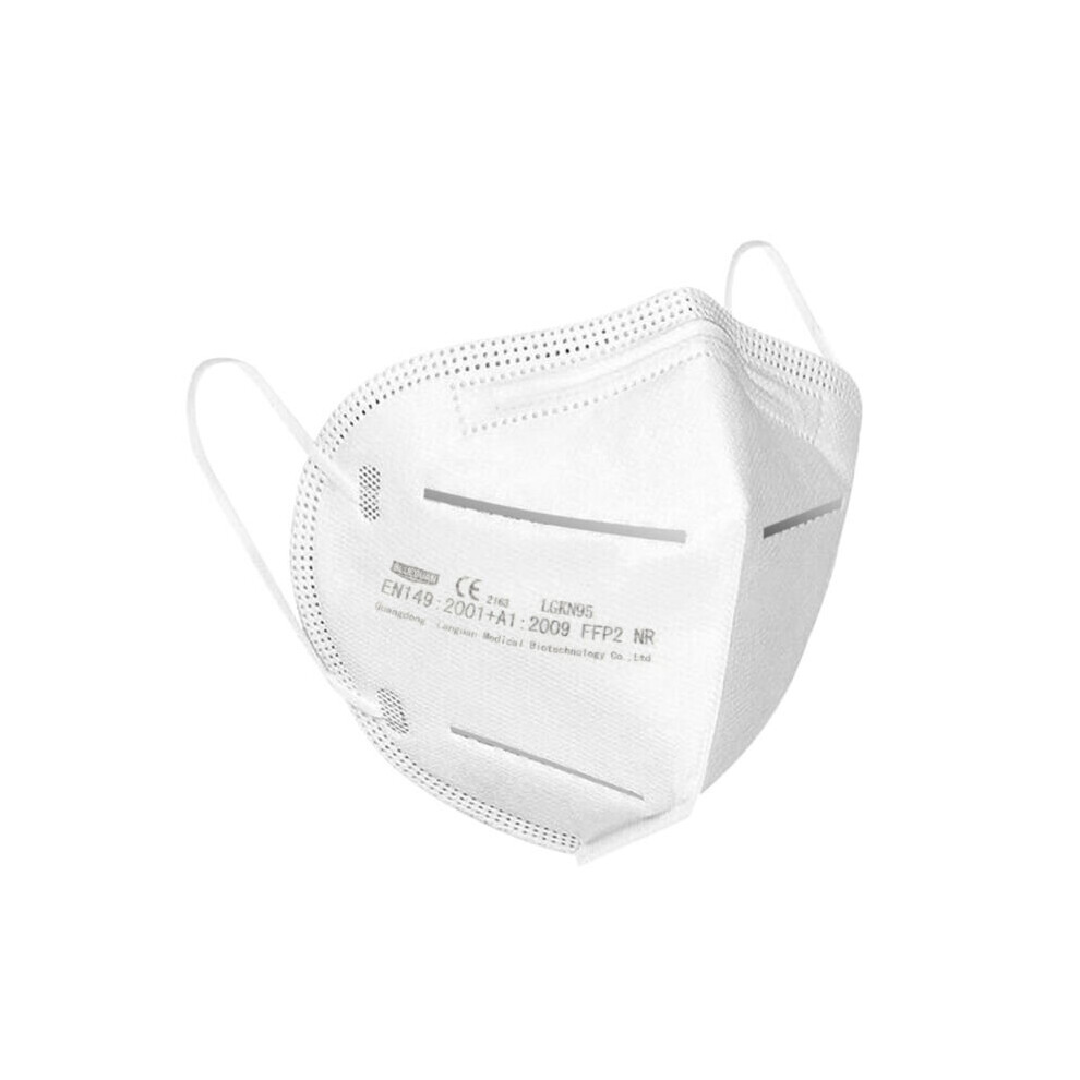 (100Pcs) Ffp2 Face Mask Fold Flat Disposable Respirators 683546249050