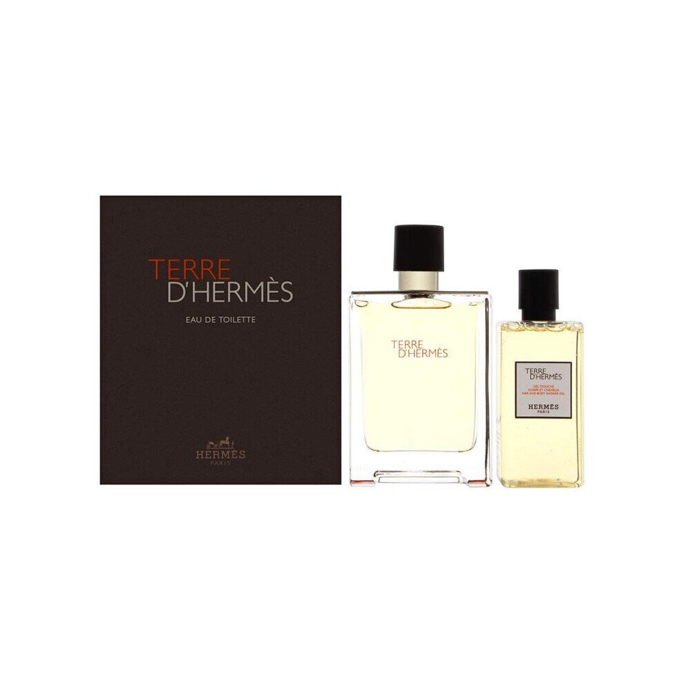 Terre D'Hermes Set - 100ml Eau de Toilette + 80ml Shower Gel