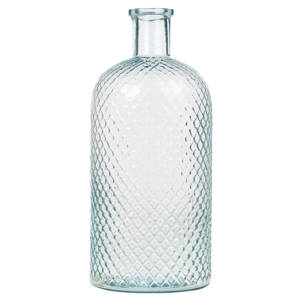 Large Tall Decorative Pattern Glass Vase Flowers Table Decor Display